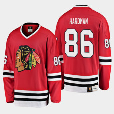2021 Chicago Blackhawks Mike Hardman #86 Heritage Red Jersey