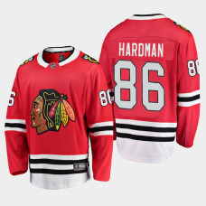 2021 Chicago Blackhawks Mike Hardman #86 Home Red Jersey