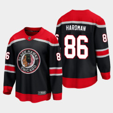 2021 Chicago Blackhawks Mike Hardman #86 Reverse Retro Black Jersey