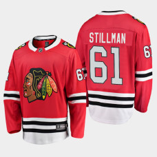 2021 Chicago Blackhawks Riley Stillman #61 Home Red Jersey