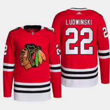 2022 Paul Ludwinski Chicago Blackhawks NHL Draft Red Jersey Authentic Primegreen Home