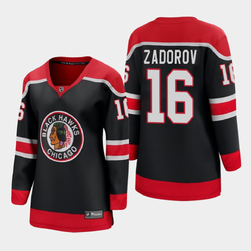 Women 2021 Chicago Blackhawks Nikita Zadorov #16 Special Edition Black Jersey