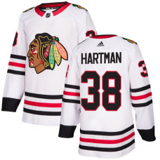 Chicago Blackhawks #38 Ryan Hartman Away White Authentic Jersey