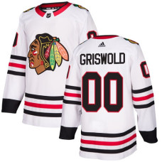 Youth Chicago Blackhawks #00 Clark Griswold Away White Authentic Premier Jersey