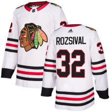 Women's Chicago Blackhawks #32 Michal Rozsival Away White Authentic Jersey