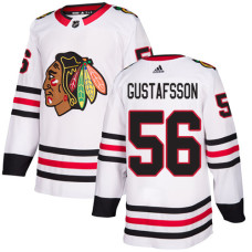 Women's Chicago Blackhawks #56 Erik Gustafsson Away White Authentic Jersey