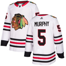 Chicago Blackhawks #5 Connor Murphy White Away Authentic Jersey