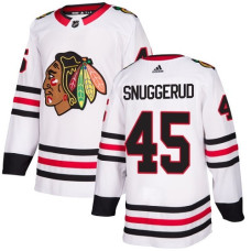 Chicago Blackhawks #45 Luc Snuggerud White Away Authentic Jersey