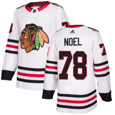 Chicago Blackhawks #78 Nathan Noel White Away Authentic Jersey