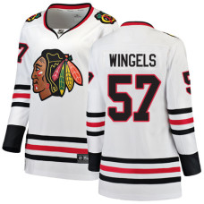 Women's Chicago Blackhawks #57 Tommy Wingels Away Fanatics Branded Breakaway White Premier Jersey