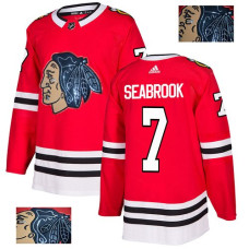 Chicago Blackhawks #7 Brent Seabrook Black Indians-Face Red Authentic Jersey