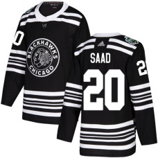 Youth Chicago Blackhawks #20 Brandon Saad Black Authentic 2019 Winter Classic Stitched Jersey