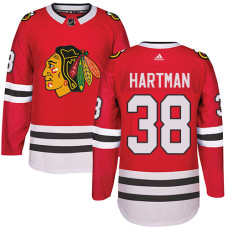 Chicago Blackhawks #38 Ryan Hartman Authentic Red Home Adidas Jersey