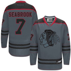 Chicago Blackhawks #7 Brent Seabrook Premier Charcoal Cross Check Fashion Reebok Jersey