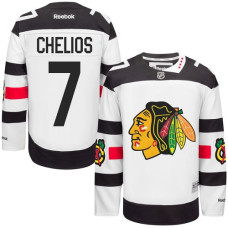 Chicago Blackhawks #7 Chris Chelios Authentic White 2016 Stadium Series Reebok Jersey