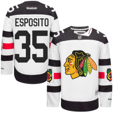 Chicago Blackhawks #35 Tony Esposito Authentic White 2016 Stadium Series Reebok Jersey