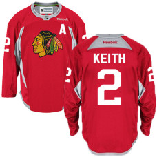 Chicago Blackhawks #2 Duncan Keith Authentic Red Practice Reebok Jersey