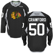 Chicago Blackhawks #50 Corey Crawford Premier Black Practice Reebok Jersey