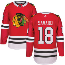 Kid's Chicago Blackhawks #18 Denis Savard Authentic Red Home Adidas Jersey