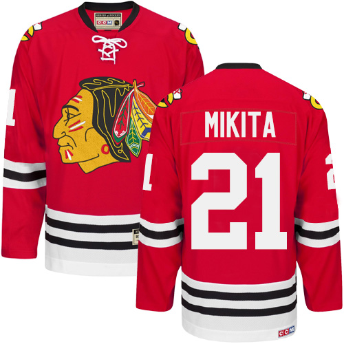 Stan Mikita Authentic Red CCM Jersey 