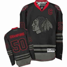 Chicago Blackhawks #50 Corey Crawford Premier Black Ice Reebok Jersey