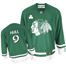 Chicago Blackhawks #9 Bobby Hull Authentic Green St Patty's Day Reebok Jersey