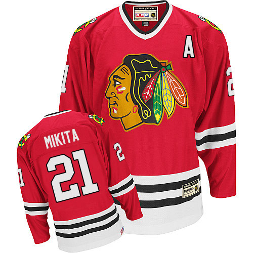 Stan Mikita Authentic Red CCM Jersey 