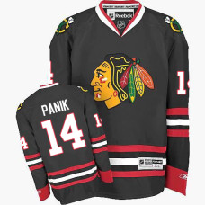 Kid's Chicago Blackhawks #14 Richard Panik Authentic Black Third Reebok Jersey