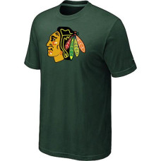 Chicago Blackhawks Big & Tall Logo T-Shirt - Dark Green 