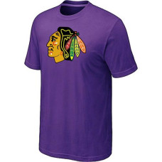 Chicago Blackhawks Big & Tall Logo T-Shirt - Purple 